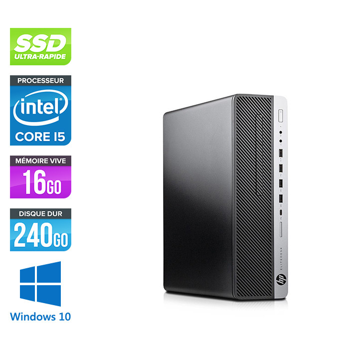 Ordinateur bureau reconditionné HP ProDesk 600 G3 Mini + Écran 24 Viewsonic  VA2418-SH - Intel Core i5-6500 - 16Go - 240Go SSD - Windows 10 - Trade  Discount