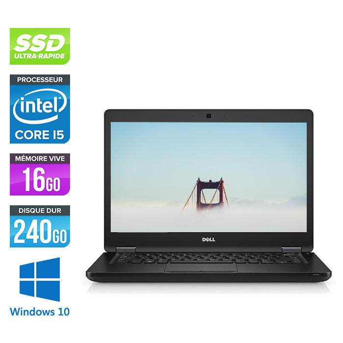 Ordinateur portable reconditionné Dell Latitude 5480 - i5 - 16Go - 240Go  SSD - Windows 10 - Trade Discount