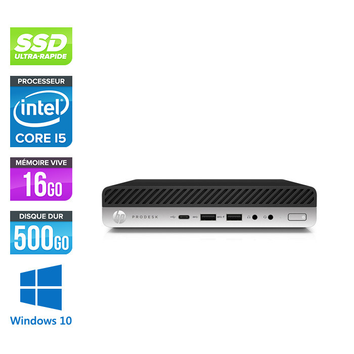 HP ProDesk 600 G3 Mini Tour - 16Go - 1 To SSD - LaptopService