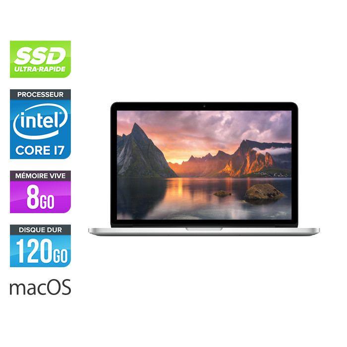 Ultrabook reconditionné Apple MacBook Pro 11,1 Retina - i5 - 8Go - 120Go  SSD - Clavier AZERTY - macOS - Trade Discount
