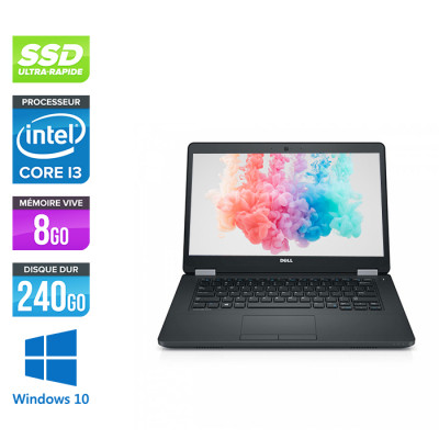 Dell Latitude E5470 - i3 6100U - 8Go DDR4 - 240 Go SSD - Windows 10-2 - Déclassé
