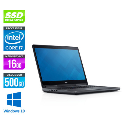 WorkStation reconditionnée Dell Precision 7510 - i7 - 16Go - 500Go SSD - NVIDIA M1000M