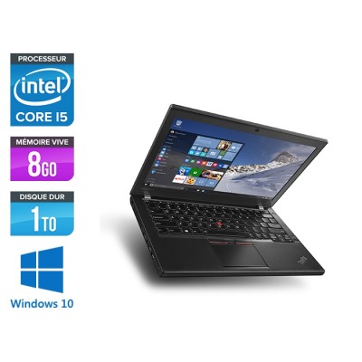 Pc portable pro reconditionné - Lenovo ThinkPad X260 - i5 6300U - 8Go - 1To HDD - Windows 10