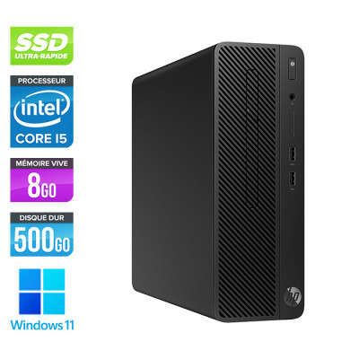 PC de bureau reconditionné HP 290 G2 MT - i5-8500 - 8Go - 500Go SSD - Windows 11