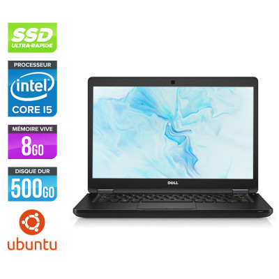 Dell Latitude 5480 - i5 6200U - 8Go DDR4 - 500 Go SSD - Linux / Ubuntu