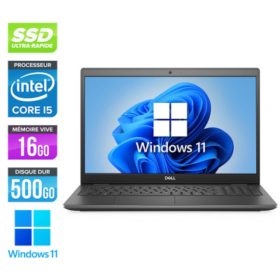 Pc portable reconditionné - Dell Latitude 3500 - i5 8eme - 16Go - 500 Go SSD - Windows 11 - État correct
