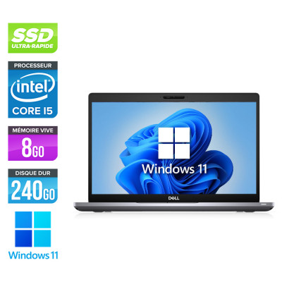 Pc portable - Dell Latitude 5410 reconditionné - i5 10310U - 8Go DDR4 - 240 Go SSD - Windows 11