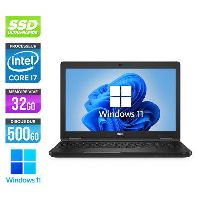 Ordinateur portable reconditionné - Dell latitude 5590 - i7 - 32 Go - 500 Go SSD - Windows 11