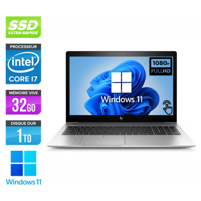 Pc portable reconditionné - HP EliteBook 850 G6 - i7-8665U - 32Go - 1To SSD - 15" FHD Tactile - Windows 11