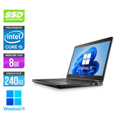 Pc portable - Dell Latitude 5490 reconditionné - i5 8250U - 8Go DDR4 - 240 Go SSD - Windows 11