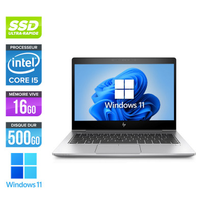 Ultrabook reconditionné - HP Elitebook 830 G5 - i5-8350U - 16 Go - 500Go SSD - FHD - Windows 11
