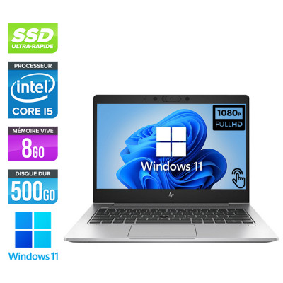 PC portable reconditionné - HP EliteBook 830 G6 - i5-8365U - 8Go - 500Go SSD - FHD Tactile - Windows 11