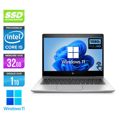 Ultrabook reconditionné - HP EliteBook 830 G5 - i5-8250U - 32Go - 1 To SSD - FHD Tactile - Windows 11