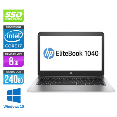 Ultrabook portable reconditionné - HP Elitebook 1040 G3- i5 - 8Go - SSD 240Go - 12,5'' FHD - Windows 10