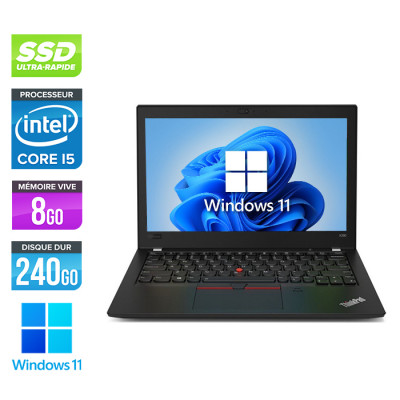 Ultrabook reconditionné - Lenovo ThinkPad X280 - i5 - 8Go - 240Go SSD - Windows 11
