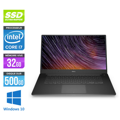 Workstation reconditionnée - Dell Precision 5520 - i7 - 32Go - 500Go SSD - NVIDIA M1200 - FHD - Windows 10