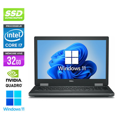 WorkStation reconditionnée Dell Precision 7540 - i7 - 32Go - 500 Go SSD - NVIDIA Quadro T1000 - Windows 11