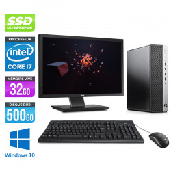 HP EliteDesk 800 G3 SFF - Windows 10 + Écran 22"
